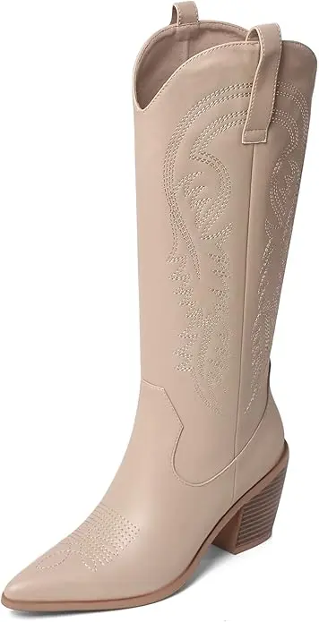 Botas Vaqueras De Tacón Alto Pop Bryson Para Mujer - Hueso 7 1/2 Mediano | 885044284643 TRG187860301