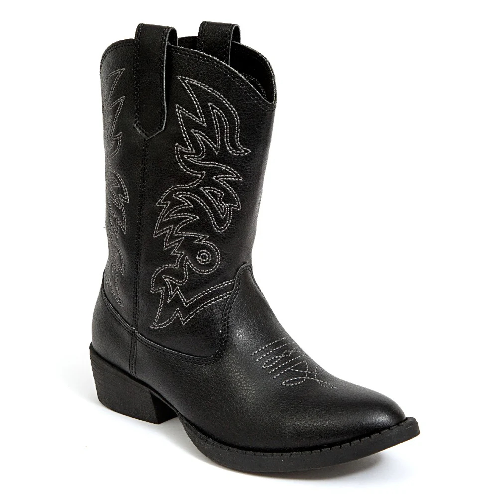 Botas Vaqueras Unisex De Tacón Cuadrado Estilo Rancho, Talla 6 Mediana, De Deer Stags, Para Niñas Y Grandes | TRG191575789