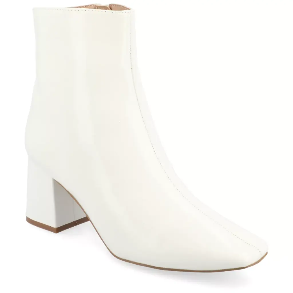 Botines De Tacón Cuadrado Haylinn Para Mujer De La Colección Journee - Blanco 7 Mediano | TRG185045429