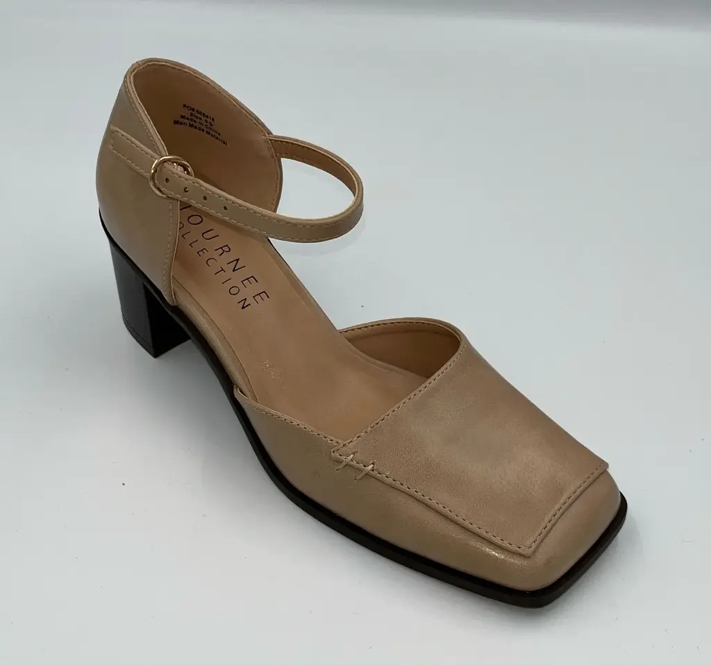 Colección Journee Evangeline - Zapatos De Tacón Apilado Para Mujer - Tan 6 1/2 Mediano | 194379835292 TRG187797201