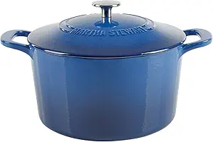 Olla tipo Horno Holandés Martha Stewart De Hierro Fundido De 7 Cuartos - Azul Clásico | 85081204653 TRG185176115