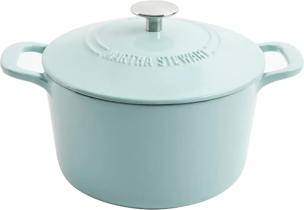 Olla tipo Horno Holandés Martha Stewart De Hierro Fundido De 7 Cuartos - Azul Clásico | 85081204653 TRG185176115