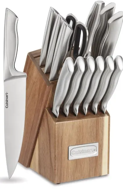 Juego De Cuchillos Cuisinart Elite Acacia De Acero Inoxidable, 15 Piezas - Acero Inoxidable | 86279209313 TRG189739977
