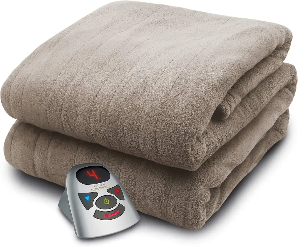 Manta Eléctrica Calefactable Biddeford Microplush Gris - Individual | 657812179273 TRG180028182