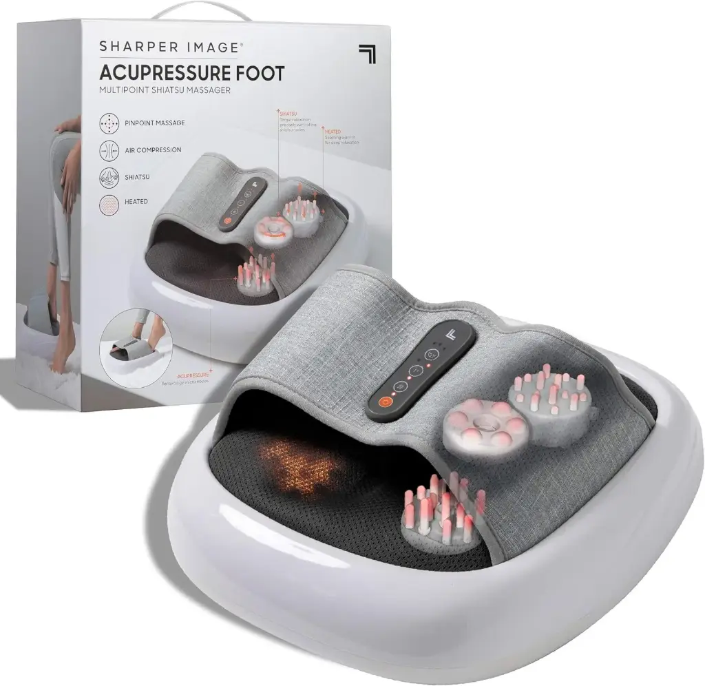 Masajeador De Acupresión Multipunto Para Pies Sharper Image Acupoint - Blanco Y Gris | 843479126969 TRG177762634
