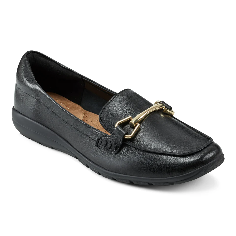 Mocasines Devitt De Punta Redonda Para Mujer Easy Spirit - Negro, 10 Ancho | TRG192805500