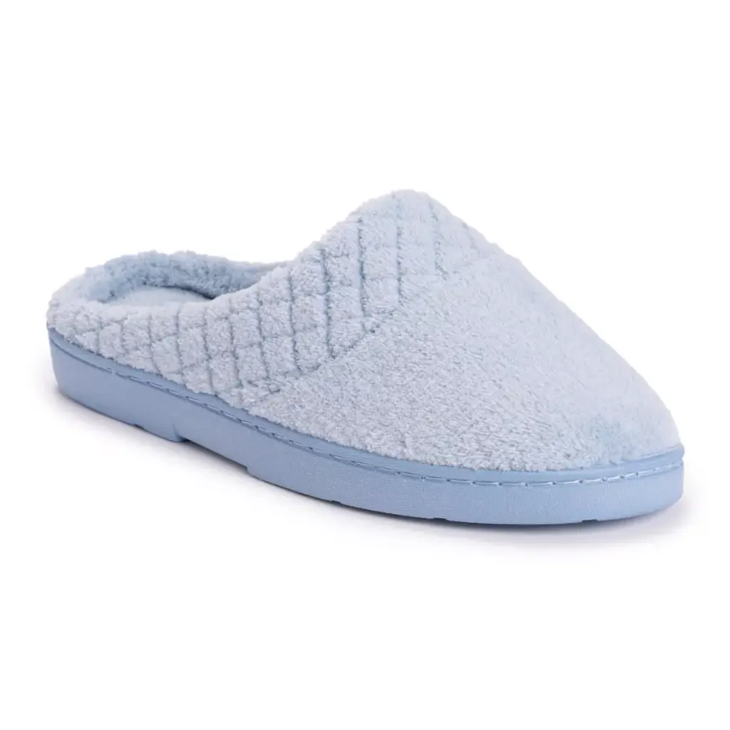 Muk Luks 15632428-M - Zueco Acolchado Para Mujer, Color Azul, Talla M (7-8) | TRG192813543