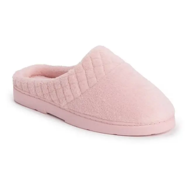 Muk Luks 15632680-M Zueco Acolchado Para Mujer, Rosa, Talla M (7-8) |