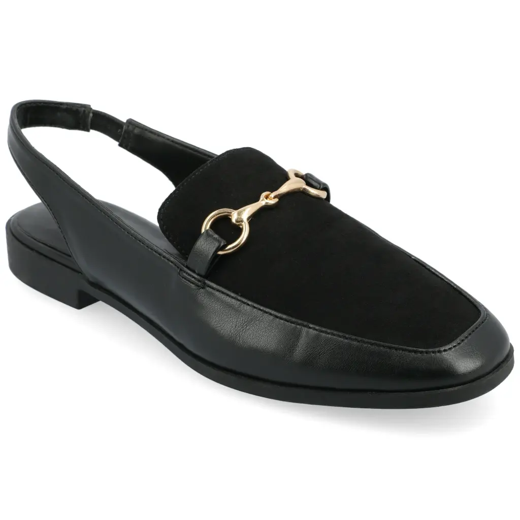 Mules De Punta Cuadrada Lainey Para Mujer De La Colección Journee - Negro 9 Mediano | TRG188061864