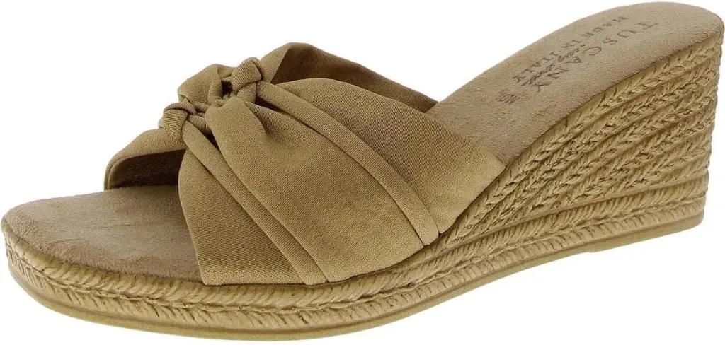 Sandalias De Cuña Ghita Para Mujer De Easy Street - Crepe Natural 7 1/2 Mediano | 196371534005 TRG187862686