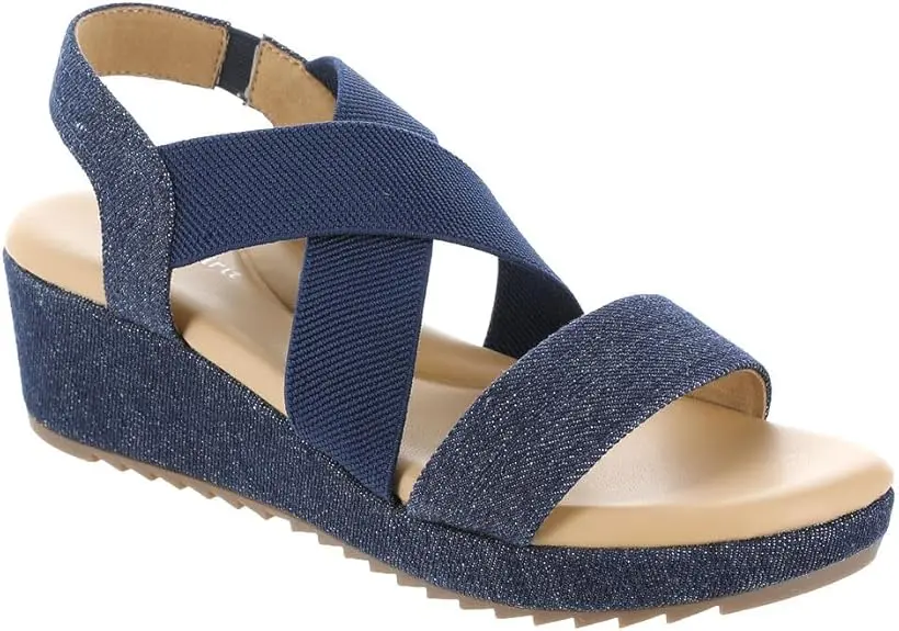 Sandalias De Cuña Lucille Para Mujer De Easy Spirit - Azul, Talla 6 1/2 Mediano | 196825516755 TRG187804485