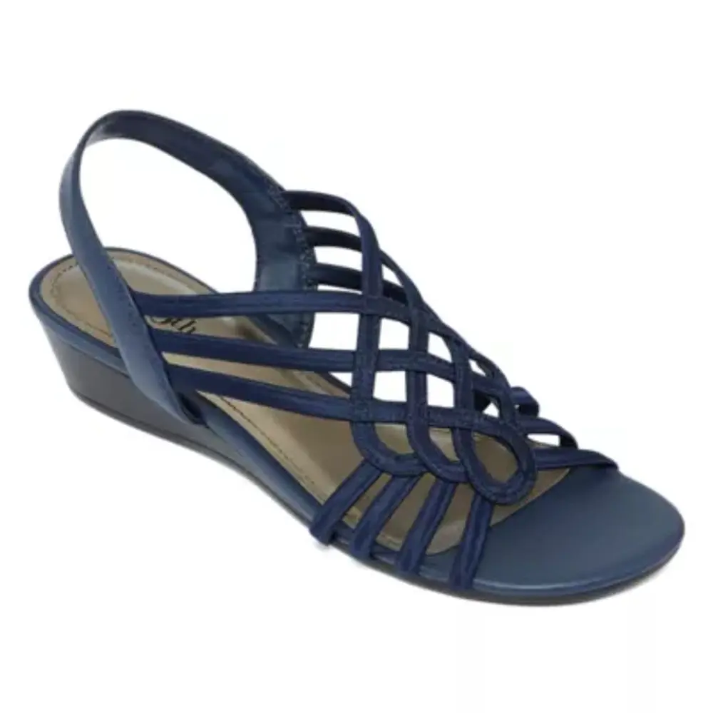 Sandalias De Cuña Reno Para Mujer De East Fifth East 5Th - Azul Marino 8 1/2 Mediano | 198272021080 TRG188382045