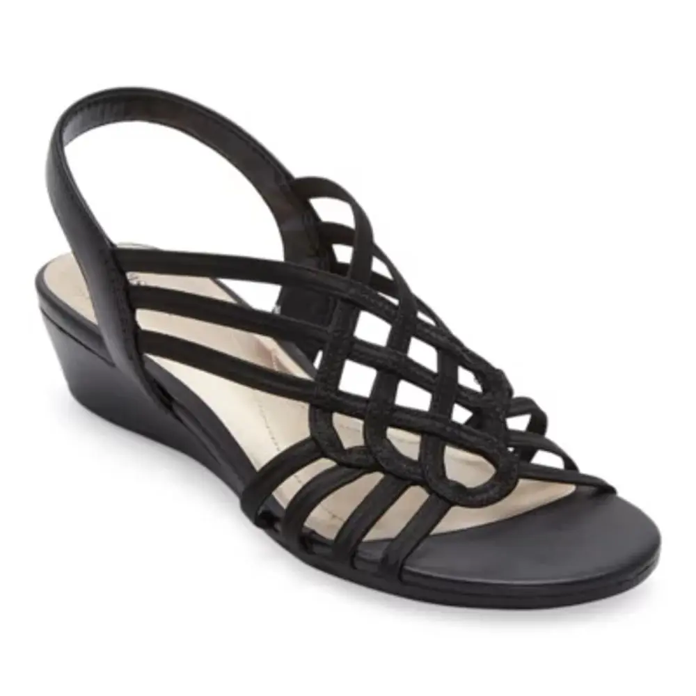 Sandalias De Cuña Reno Para Mujer East Fifth East 5Th - Negro 9 Mediano | 198272020571 TRG187797749