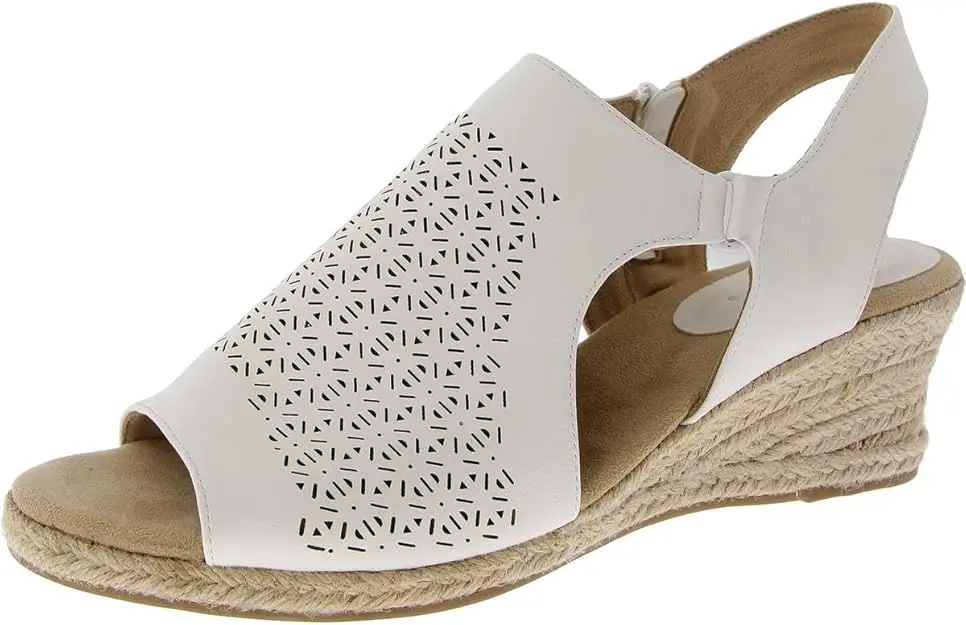Sandalias De Cuña Serena Para Mujer De Easy Street - Blanco 8 Mediano | TRG191580507