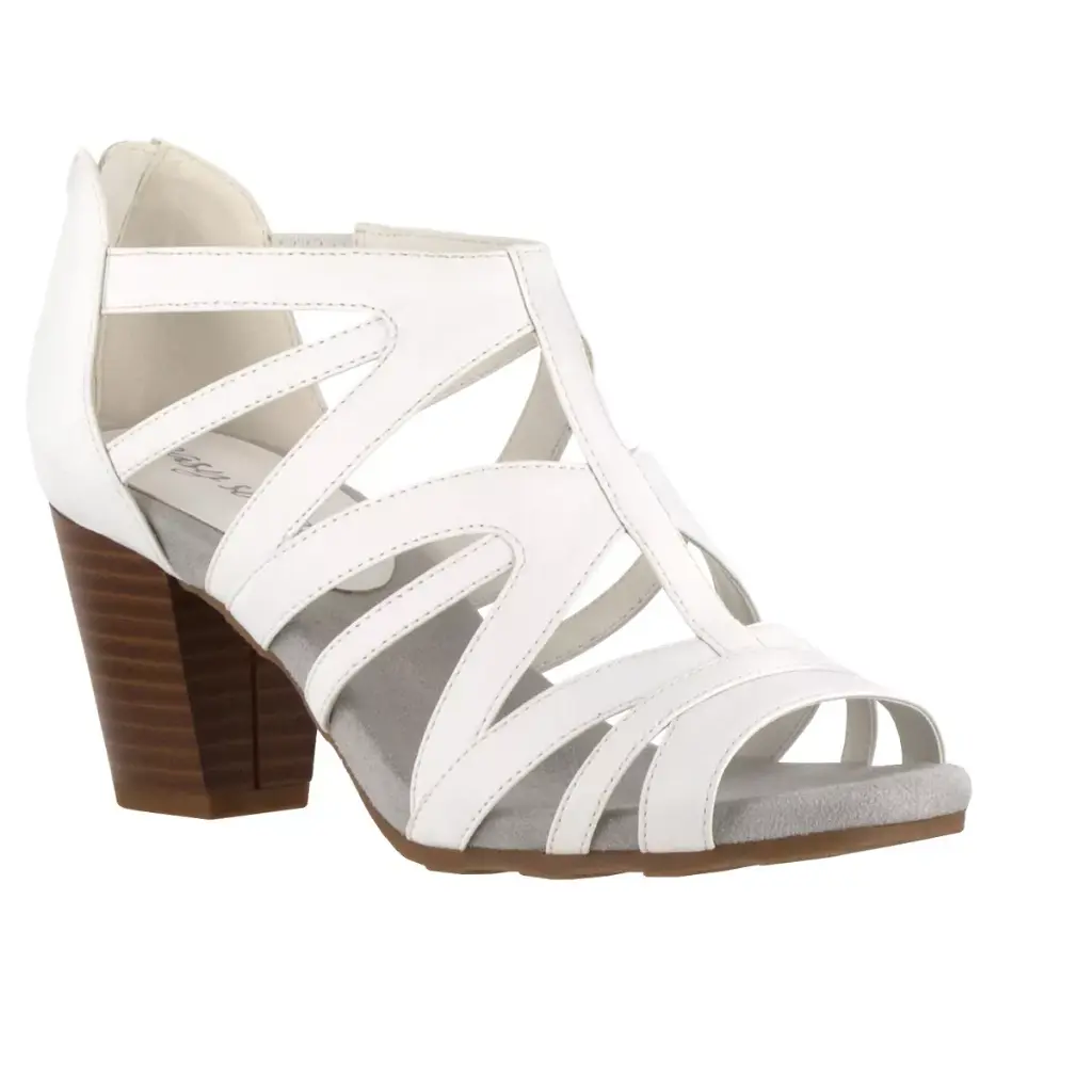 Sandalias De Tacón Amaze Para Mujer De Easy Street - Blancas, 12 De Ancho | 885660972528 TRG187797185