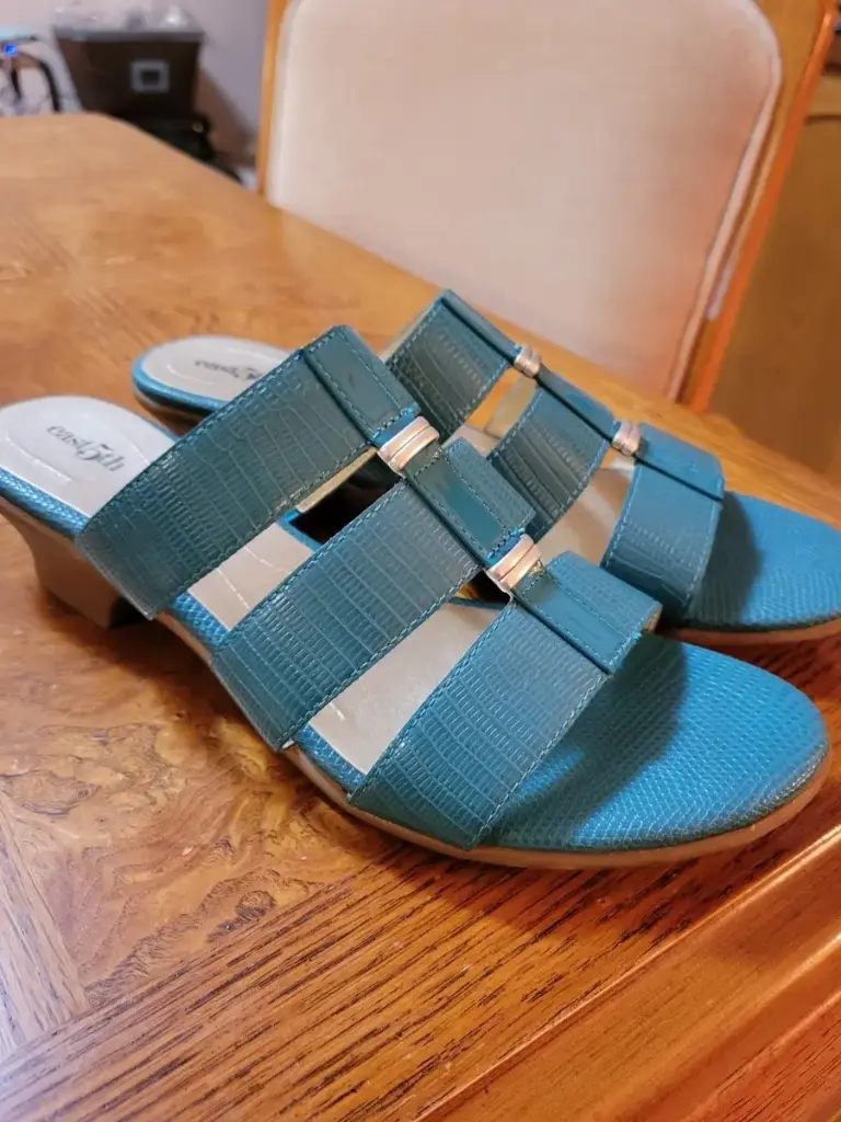 Sandalias De Tacón Elsie Para Mujer De East Fifth East 5Th - Verde Azulado 8 1/2 Mediano | R1N000000Tw6C2 TRG188552699