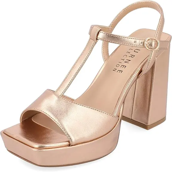 Sandalias De Tacón Parson Para Mujer De La Colección Journee - Champagne 6 Medium | 194593594524 TRG187602791