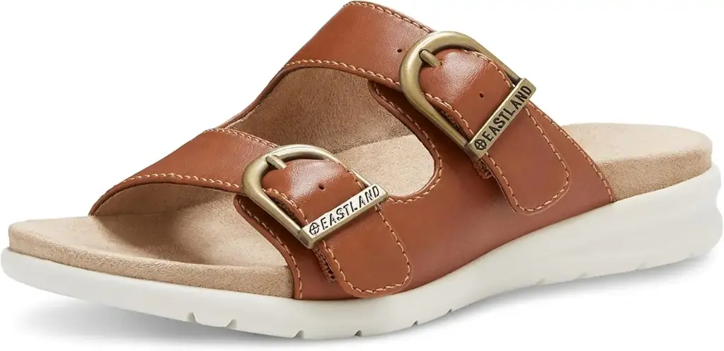 Sandalias Planas Con Tiras Ajustables Avery De Eastland Para Mujer - Bronceado 9 Mediano | TRG192807447