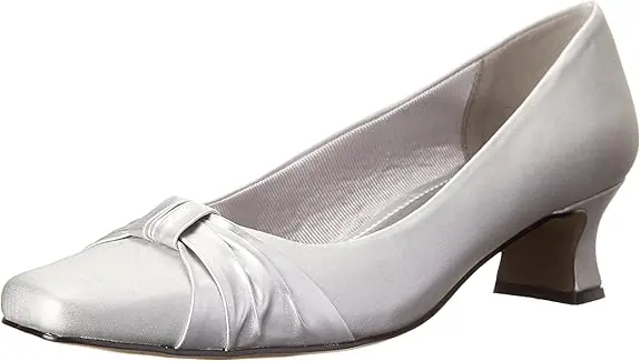 Zapatos De Tacón Bajo Easy Street Para Mujer - Slvr Satin 9 1/2 Mediano | 885660623048 TRG188377056
