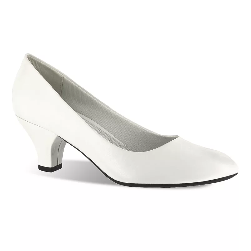 Zapatos De Tacón Cónico Easy Street Fabulous Para Mujer - Blanco, 7 1/2 De Ancho | TRG187603278