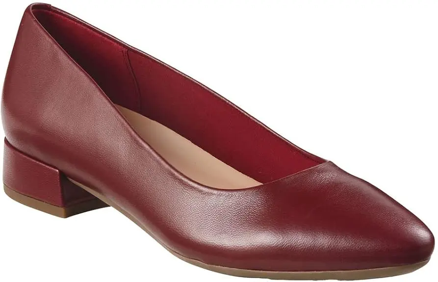 Zapatos De Tacón Cuadrado Easy Spirit Caldise Para Mujer, Con Punta Puntiaguda, Color Piedra Sangre, Ancho 8 | TRG185045689