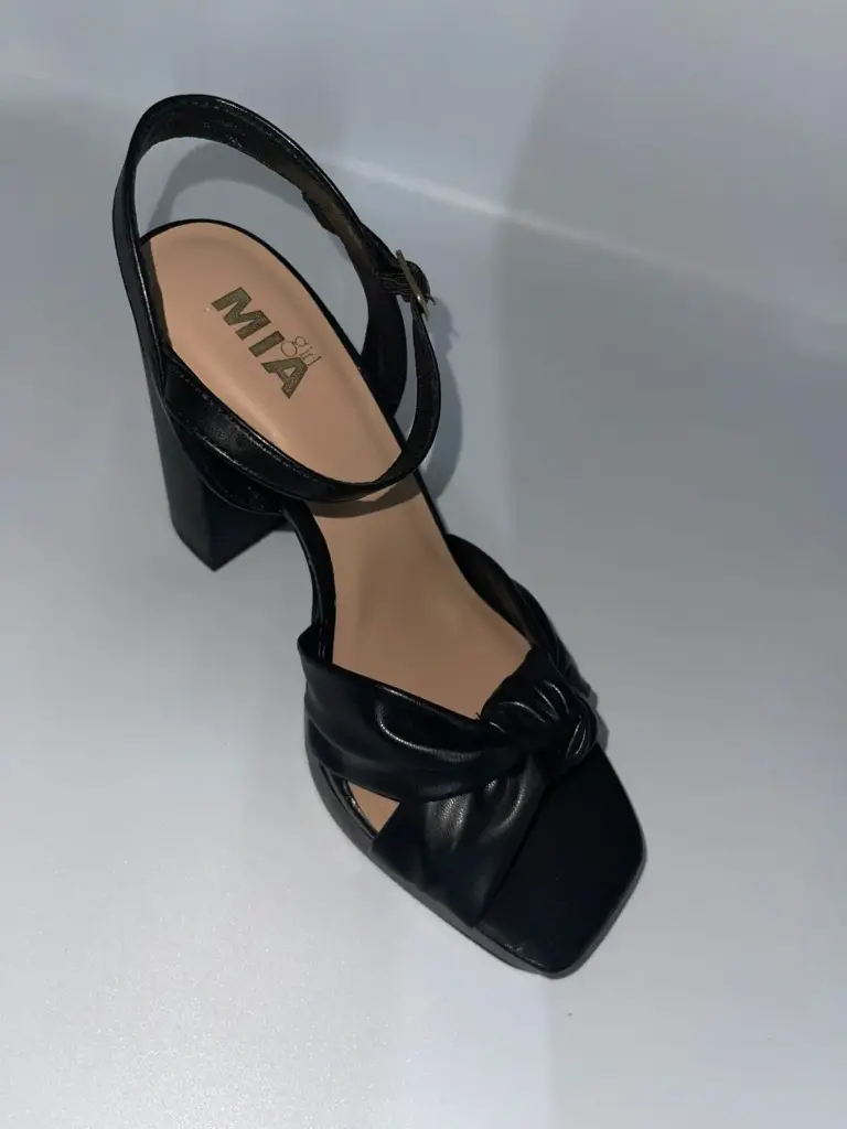 Zapatos De Tacón Cuadrado Lettie-S De Mia Girl Para Mujer - Negro 9 Mediano | 196628046060 TRG187860970
