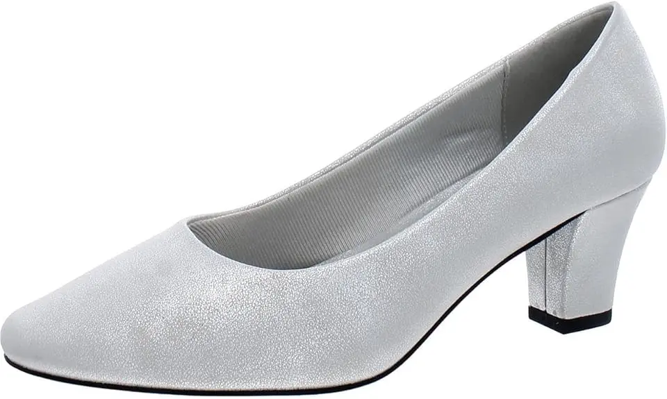 Zapatos De Tacón De Aguja Ballari Para Mujer De Easy Street - Plateado, 7 1/2 Ancho | TRG192763966