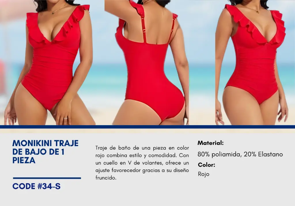 Traje de Baño Para Mujer Small Elite Swim S-34