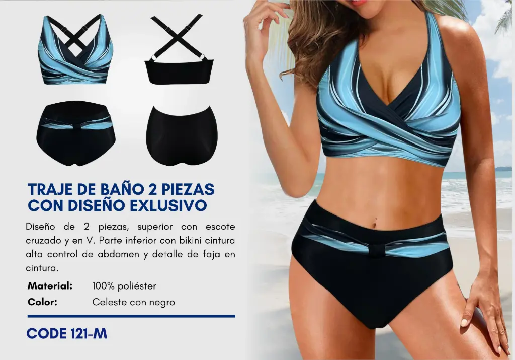 Traje de Baño Para Mujer Medium Superior Swim M-121