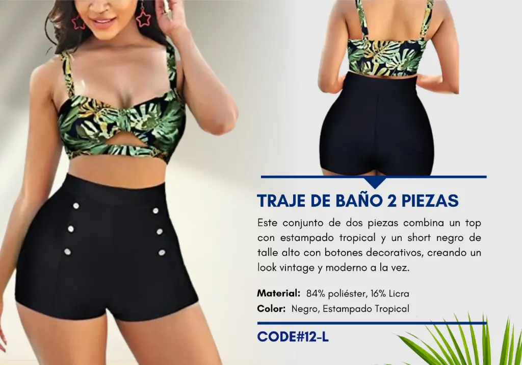 Traje de Baño Para Mujer Large Elite Swim L-12
