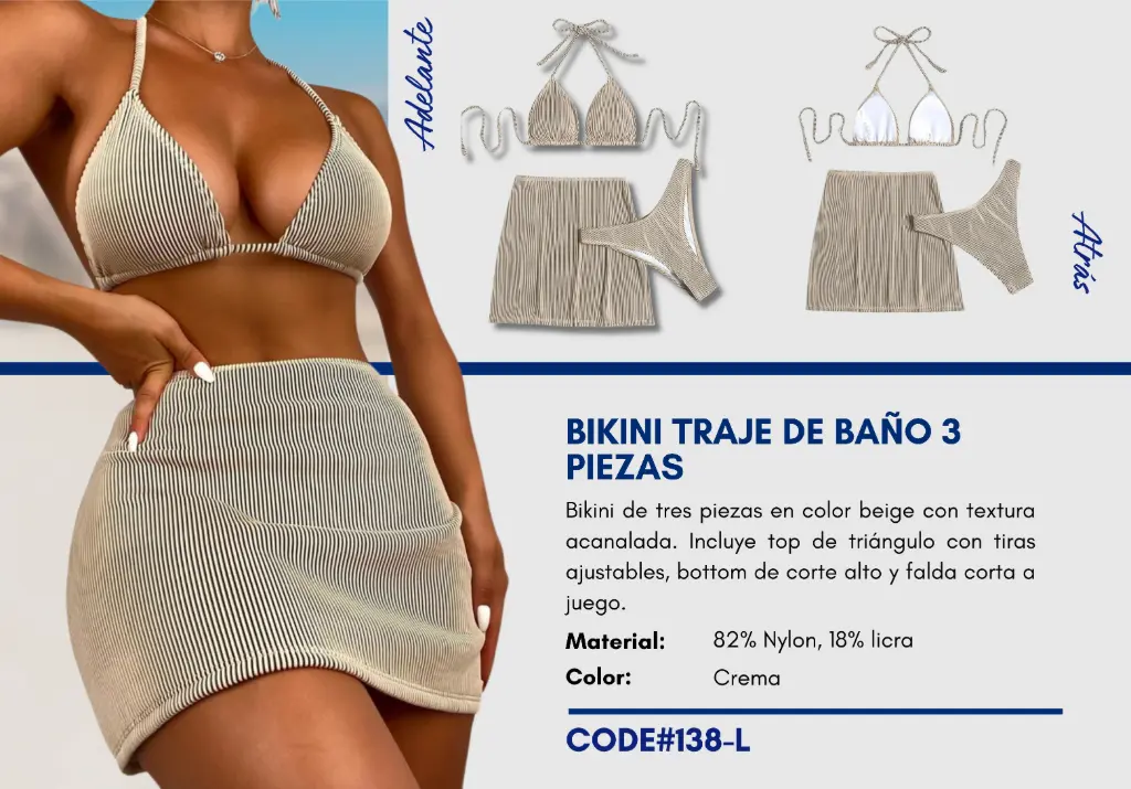 Traje de Baño Para Mujer Large Elite Swim L-138
