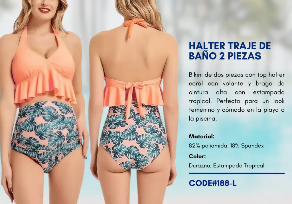 Traje de Baño Para Mujer Large Elite Swim L-188