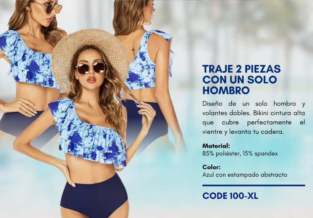 Traje de Baño Para Mujer Extra Large Elite Swim XL-100