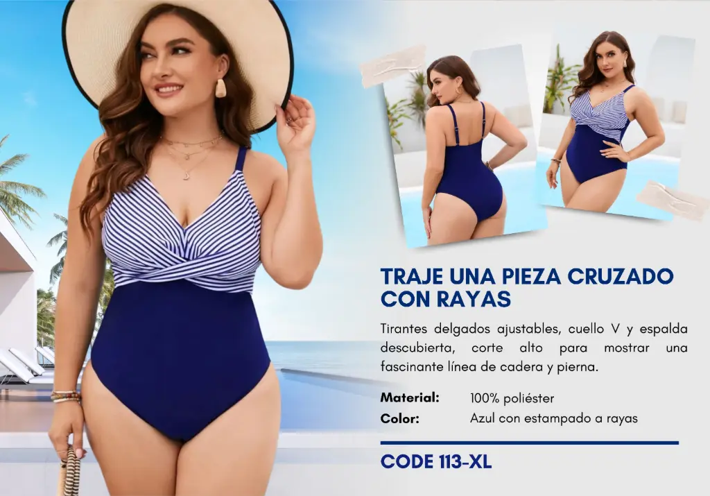 Traje de Baño Para Mujer Extra Large Elite Swim XL-113