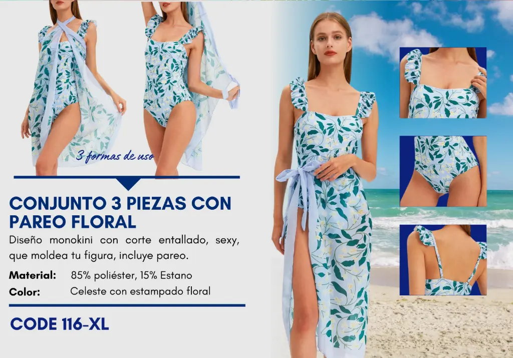 Traje de Baño Para Mujer Extra Large Elite Swim XL-116