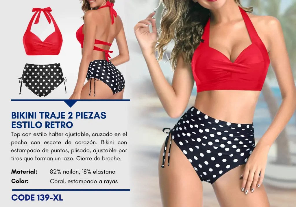 Traje de Baño Para Mujer Extra Large Elite Swim XL-139