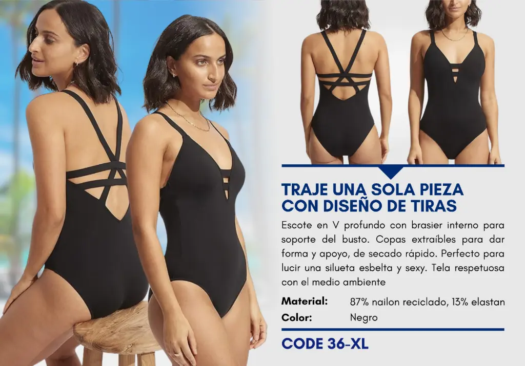 Traje de Baño Para Mujer Extra Large Superior Swim XL-36