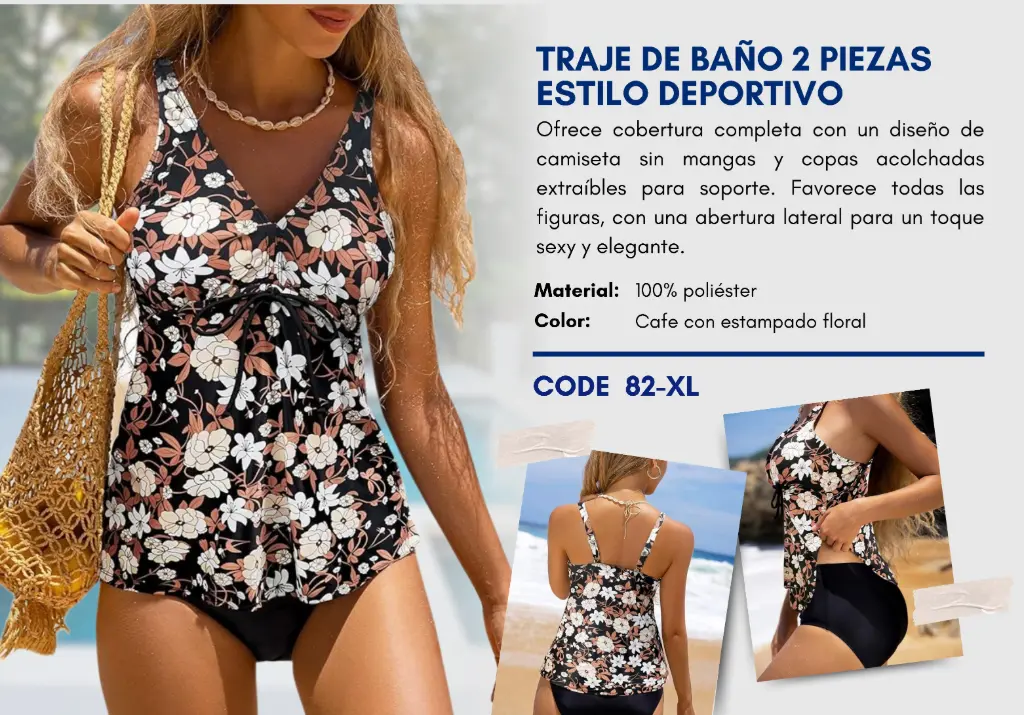 Traje de Baño Para Mujer Extra Large Superior Swim XL-82