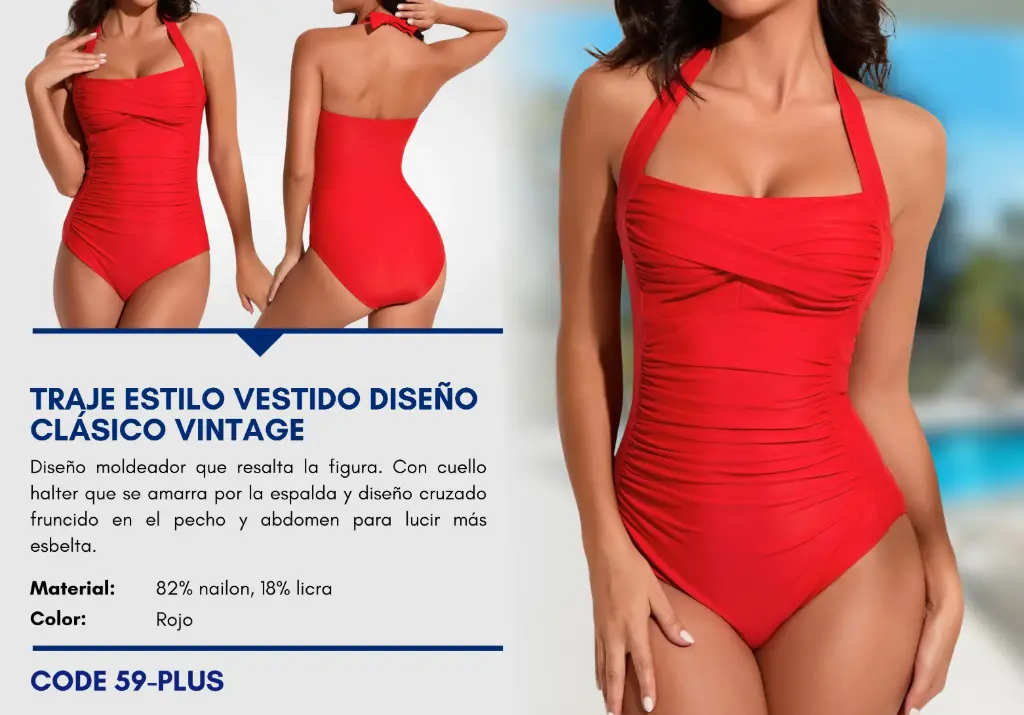 Traje de Baño Para Mujer PLUS Elite Swim PLUS-59