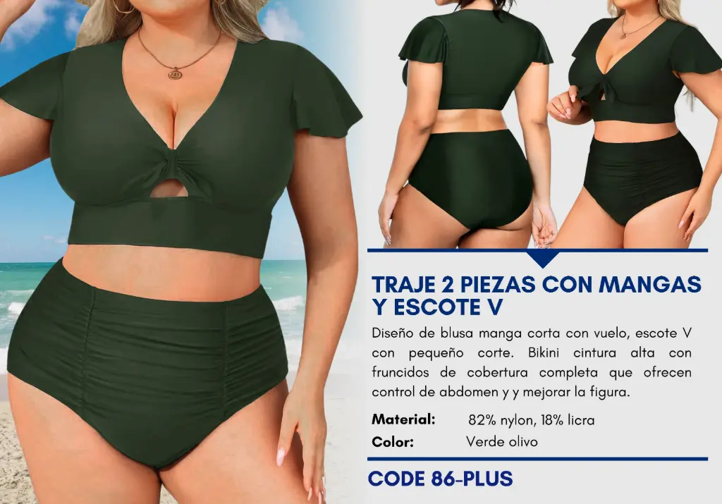 Traje de Baño Para Mujer PLUS Superior Swim PLUS-86