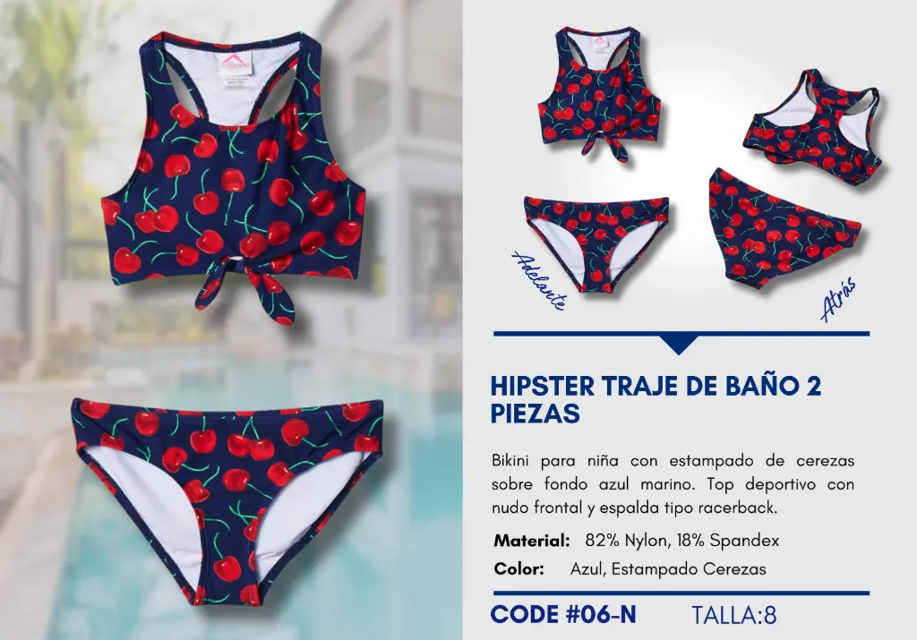 Traje de Baño Para Niña 8Y Kids Swim N-06