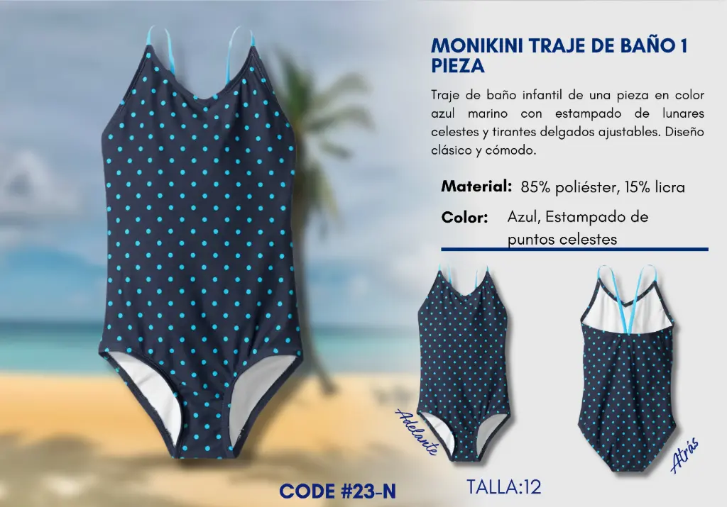 Traje de Baño Para Niña 12Y Kids Swim N-23