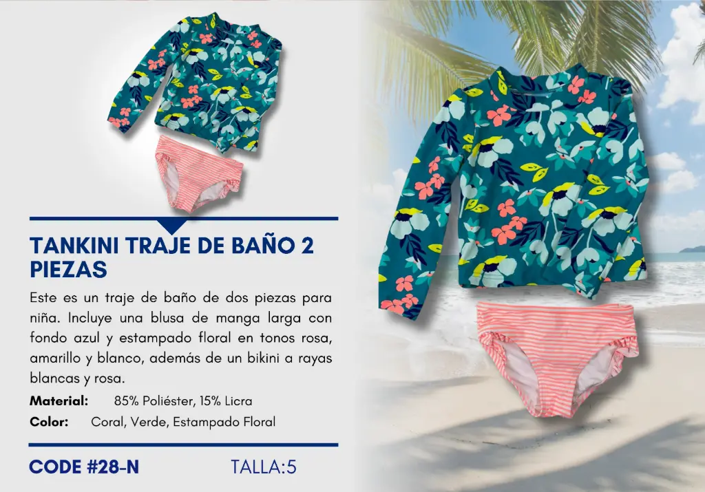Traje de Baño Para Niña 5Y Kids Swim N-28