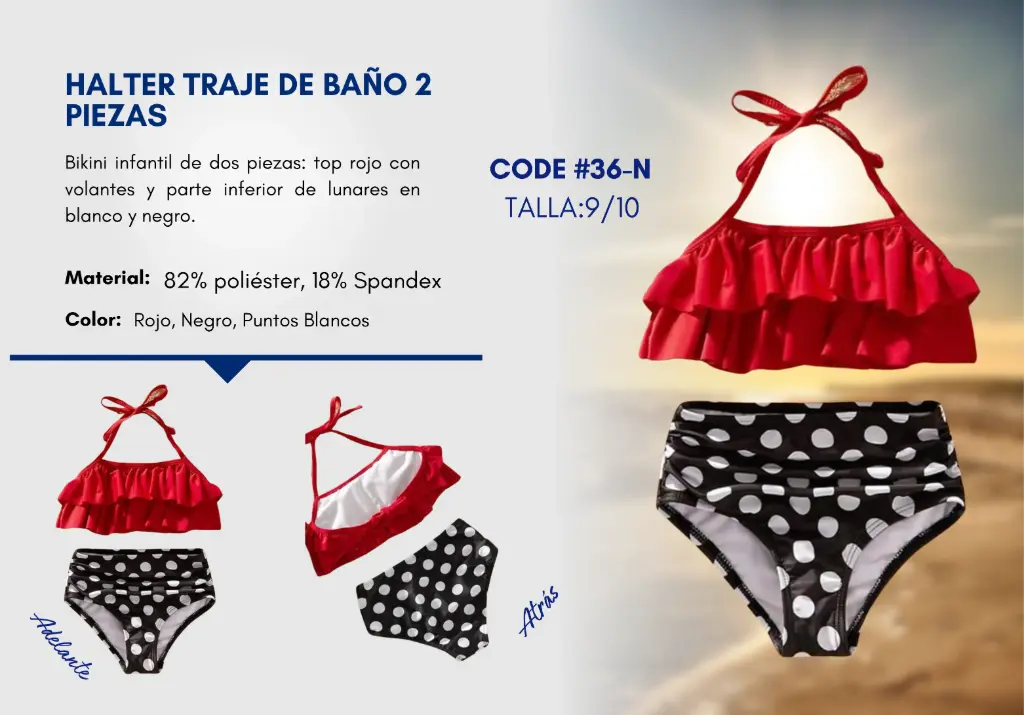 Traje de Baño Para Niña 9/10Y Kids Swim N-36