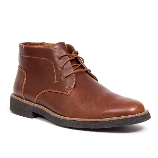 [Deer Stags Mens Bangor Block Heel Chukka Boots - REDWOOD DARK BROWN 9 1/2 MEDIUM] Botas Chukka De Tacón Cuadrado Bangor Para Hombre De Deer Stags - Redwood Dark Brown 9 1/2 Medium | TRG192811822