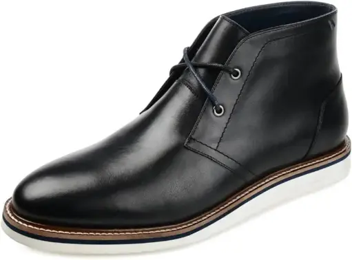 [Thomas And Vine Mens Jc Keegan-Wd Flat Heel Chukka Boots Wide Width - Black 10 Wide] Botas Chukka De Tacón Plano Thomas & Vine Jc Keegan-Wd Para Hombre, Ancho Ancho, Color Negro, 10 De Ancho | TRG192805551