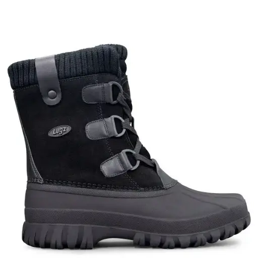[Lugz Womens Stormy Water Resistant Flat Heel Winter Boots - BLACK 11 MEDIUM] Botas De Invierno Lugz Stormy De Tacón Plano Resistentes Al Agua Para Mujer - Negro 11 Mediano | 737182661933 TRG187797939