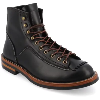[Taft 365 Mens M007 Stacked Heel Lace-Up Boots - BLACK CHERRY 9 1/2 MEDIUM] Botas Taft 365 M007 Con Cordones Y Tacón Apilado Para Hombre - Negro Cereza, 9 1/2 Mediano | 840091566135 TRG188552733