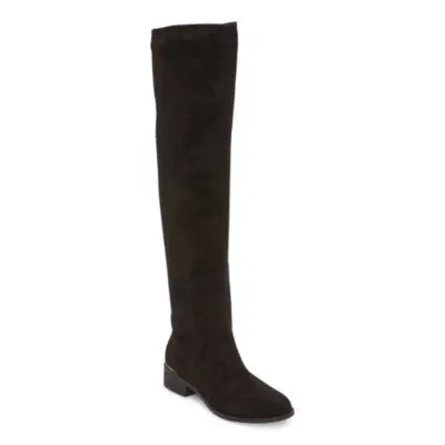 [Worthington Womens Palmetto Stacked Heel Over The Knee Boots - BLACK 7 MEDIUM] Botas Worthington Palmetto De Tacón Alto Por Encima De La Rodilla Para Mujer - Negro 7 Mediano | TRG185041301