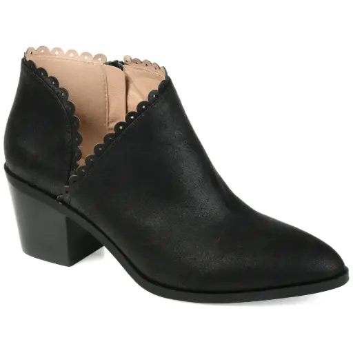 [Journee Collection Womens Tessa Stacked Heel Booties - BLACK 7 MEDIUM] Botines De Tacón Apilado Tessa Para Mujer De Journee Collection - Negro 7 Mediano | 52574702200 TRG187862926